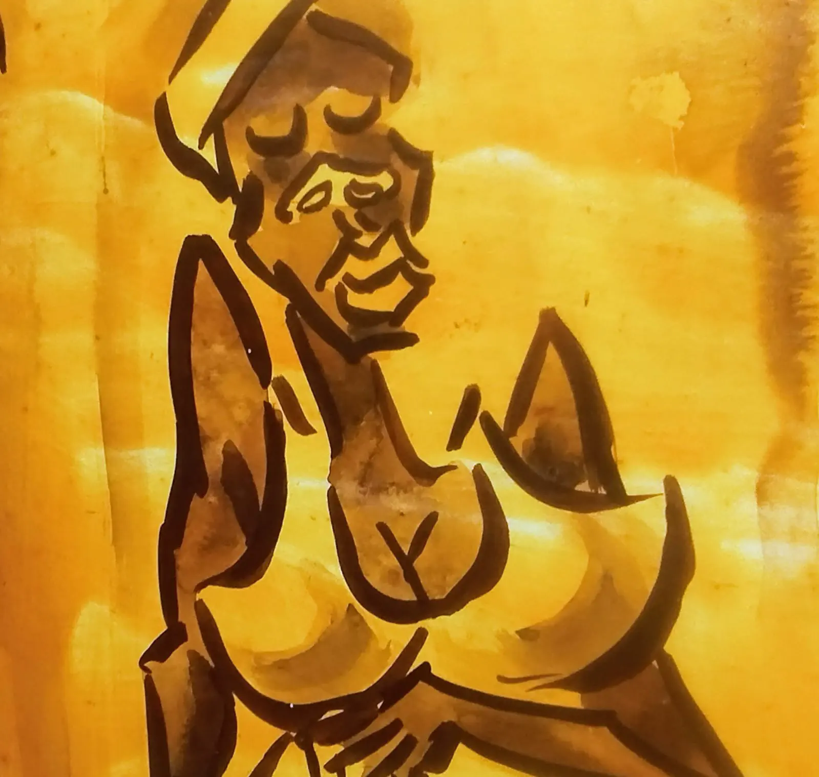 A mulher grávida, musa do Selarón